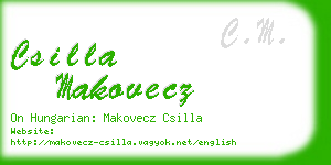 csilla makovecz business card